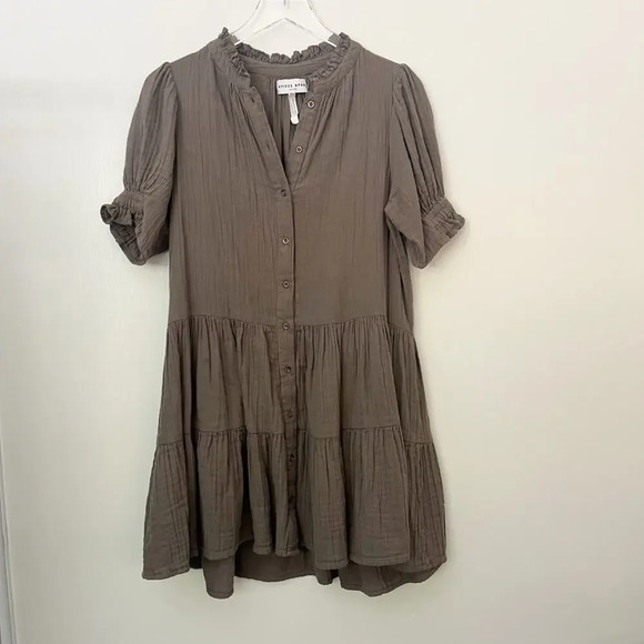 APIECE APART Las Alturas Mini Dress in Morel Brown size Small - Picture 5 of 11